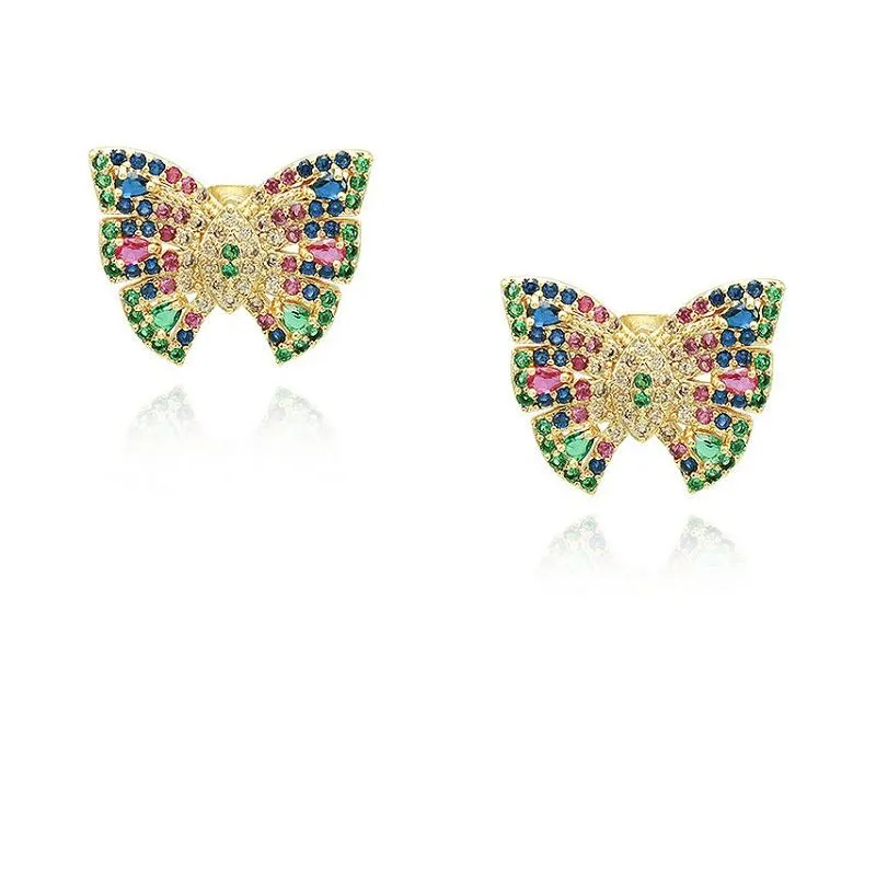 Farge Zircon Butterfly Animal øredobber