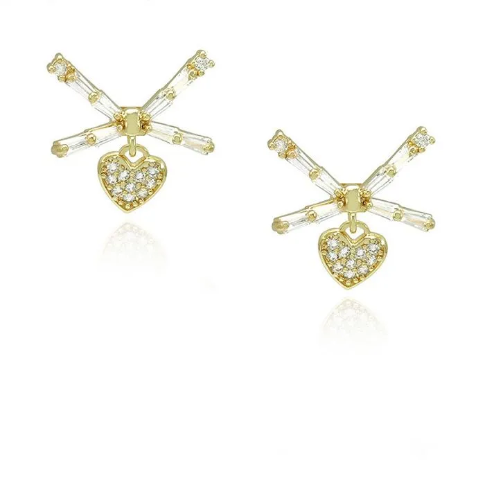 Kvinne liten design hjerte øredobber