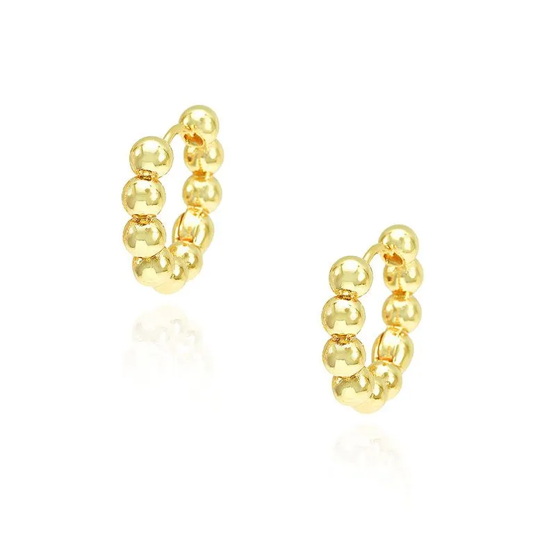 Glossy runde perler bøyle øredobber