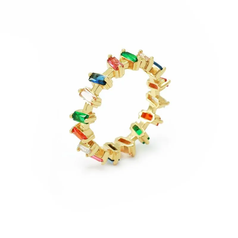 Mixcolor Zirconia Eternity Ring