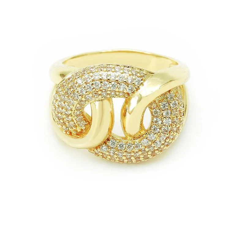 Pave Cz sølvring for kvinner