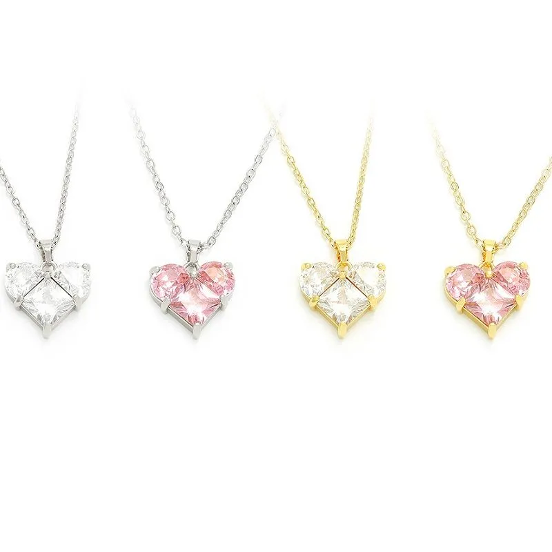 Romantisk hjerteanheng gullbelagt