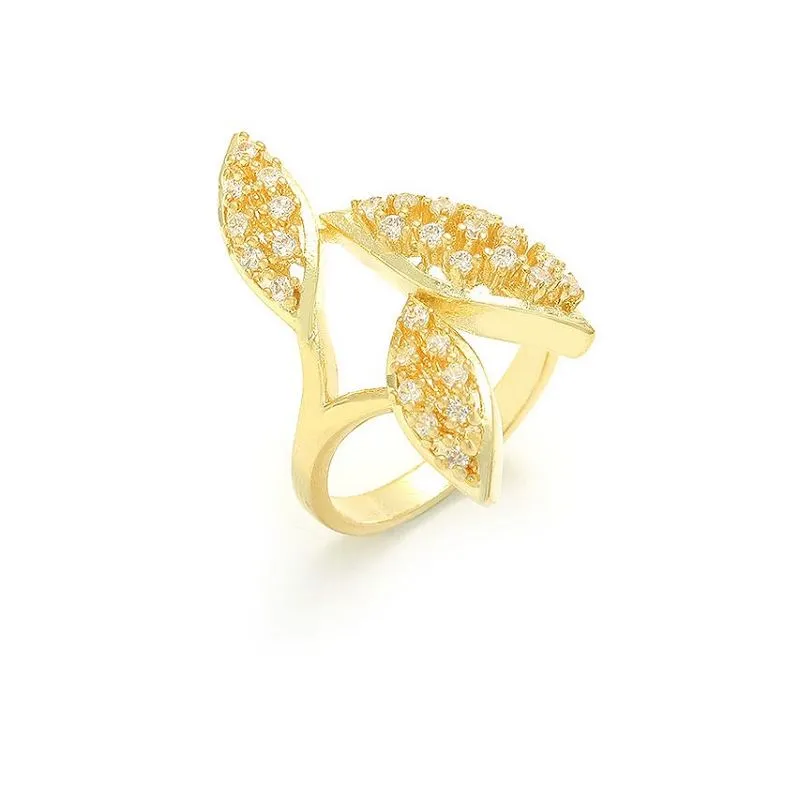 Sølv bladform fingerring