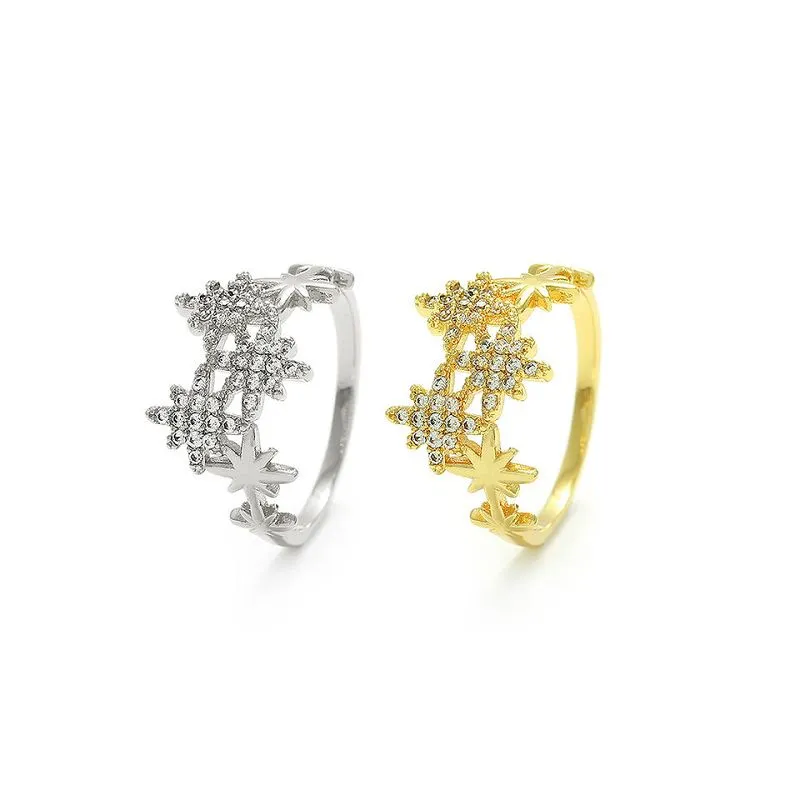 Snowflake Design Dame Ring