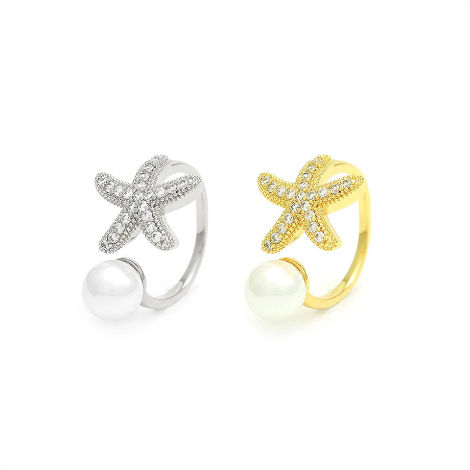 Starfish Designer Pearl Ring