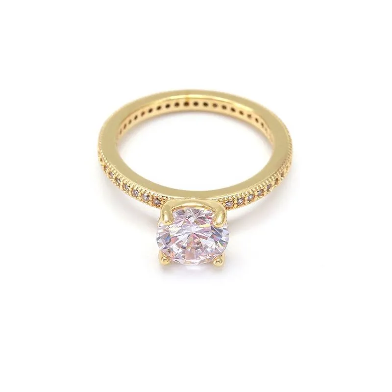 Sterling sølv hvit Cz giftering