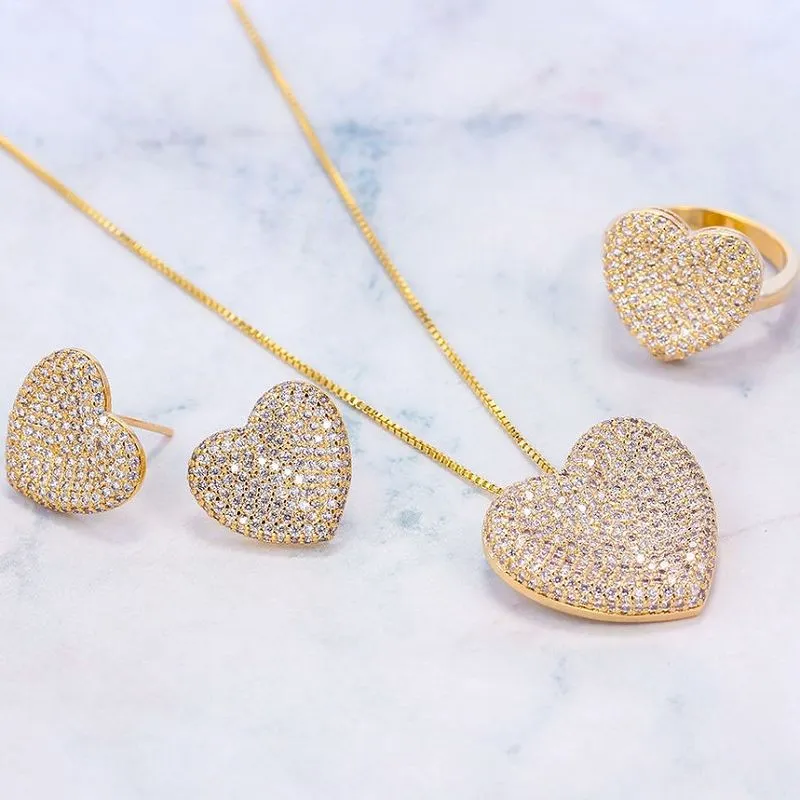 Kvinner elsker hjerte smykkesett