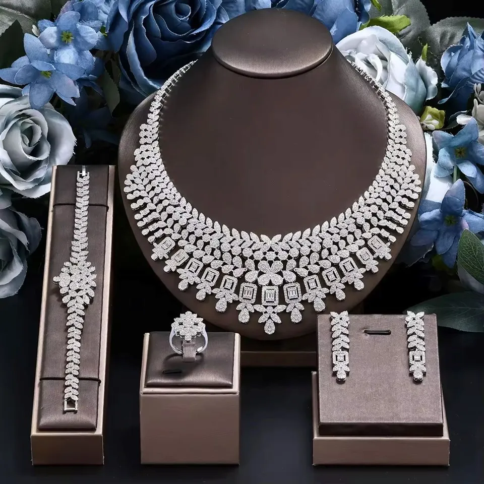 Luksus CZ komplette smykkesett